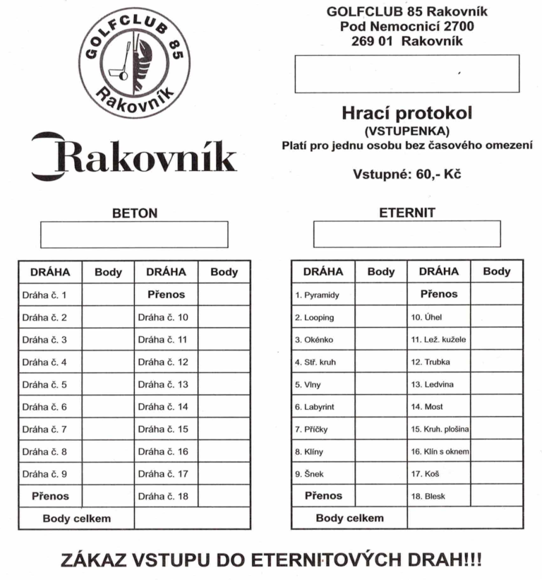 score card